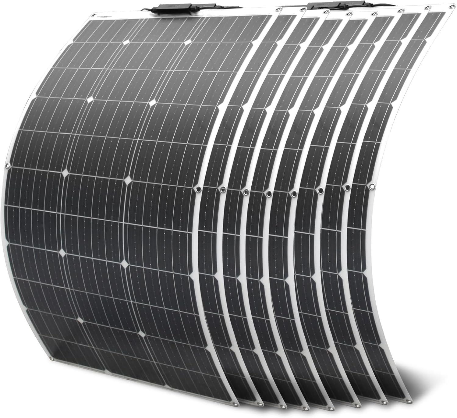 800W Flexible Solar Panel, 8 Piece 100 Watt 12 Volt High Effiecncy Monocrystalline Solar Module for Marine RV Trailer Boat Cabin Van Car Battery Charge