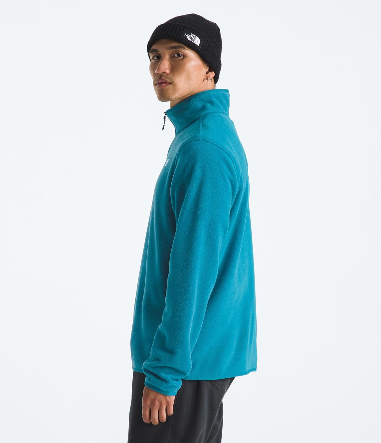 The North Face mens Glacier Fleece Quarter Zip Jacket - 2 Zippered Hand Pockets, Comfortable Stretch Fabric - Image 2