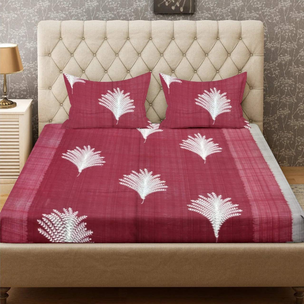 Daisy Home Fitted Bedsheet Premium Printed Cotton 220 TC Designer King