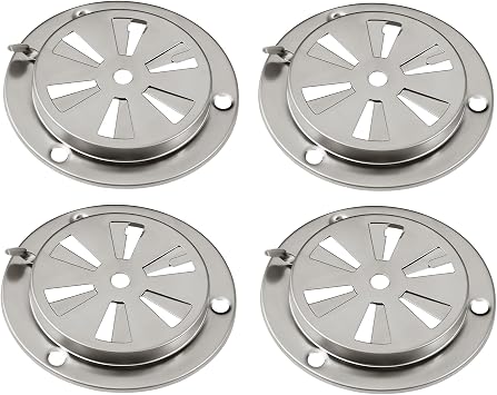 4-Pack Adjustable BBQ Smoker Air Vent, 3.74 Inch Grill Vent Damper