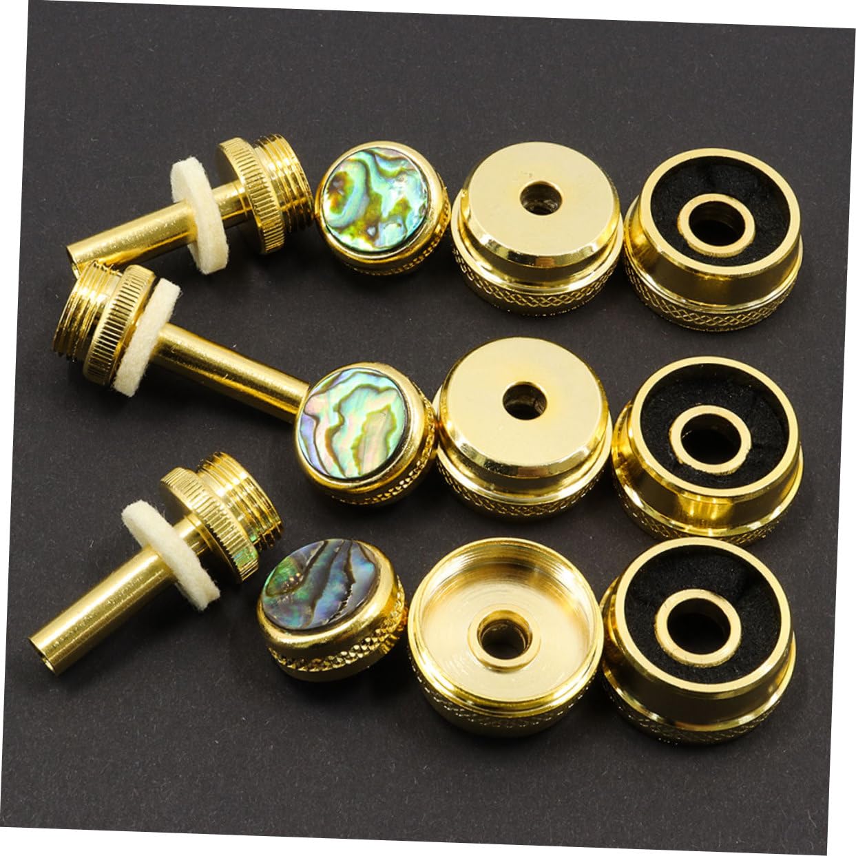 Hebillas de Pistón para Trompeta, Dorado de Metal, Accesorios para Músicos, Repuesto Musical para Uso Diario