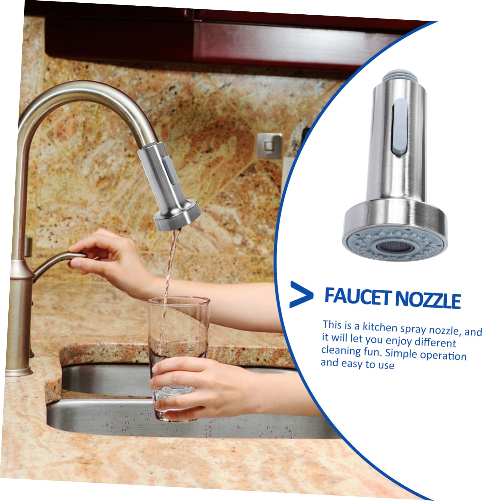 Rotatable Kitchen Faucet Nozzle With Water-Saving Clasp