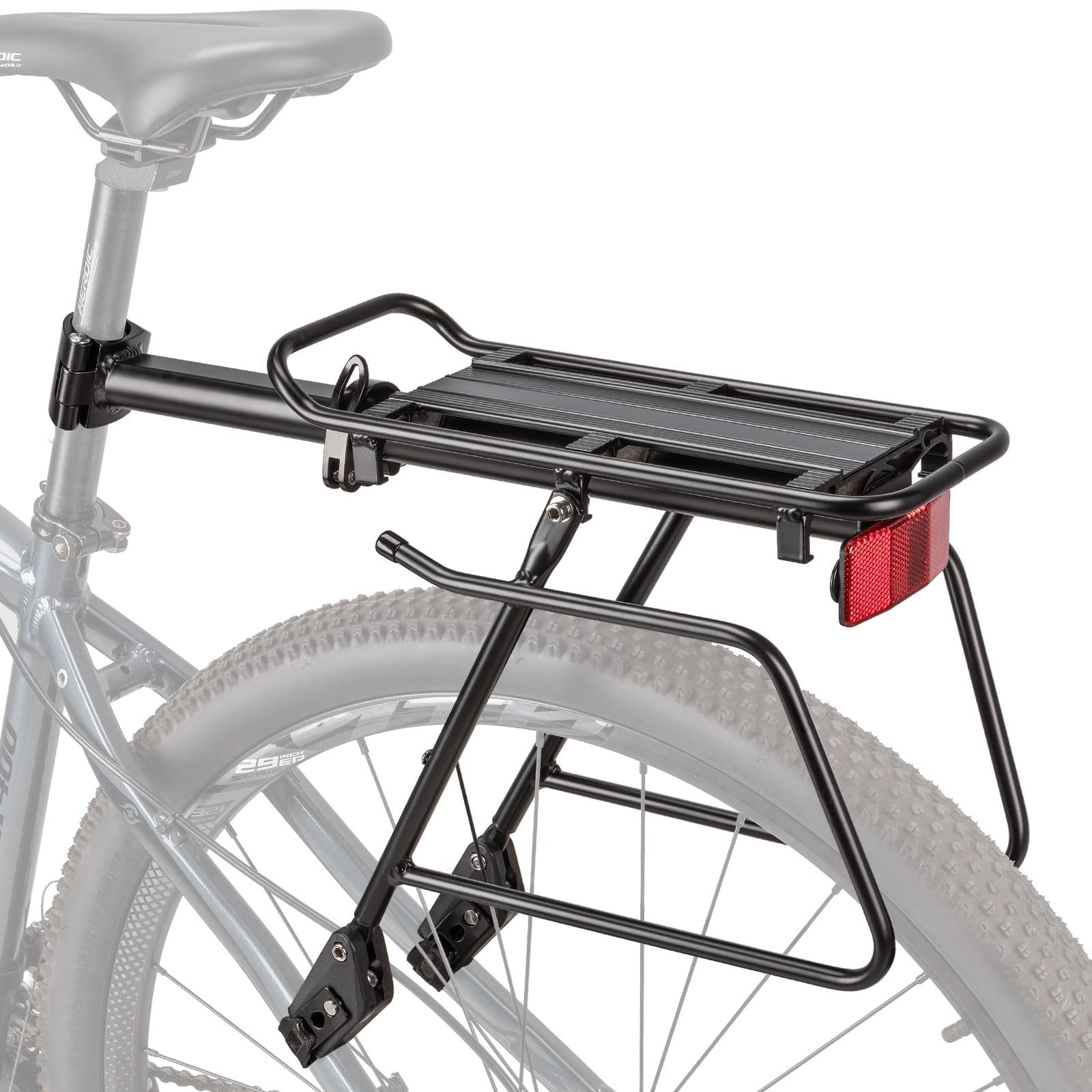 Tylny bagażnik rowerowy - bagażnik rowerowy Quick Release Mount - duża pojemność bagażnik rowerowy 27,2 kg, bagażnik turystyczny pasuje do 61-73.7 cm i 700c