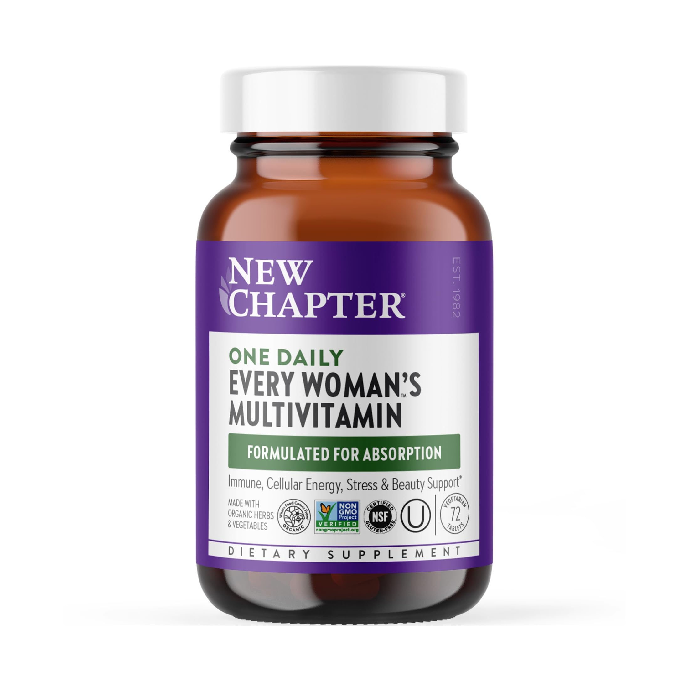 New Chapter Every Woman's One Daily Multivitamin, 72 Tablets 72 Count (Pack of 1) Tablet for Women