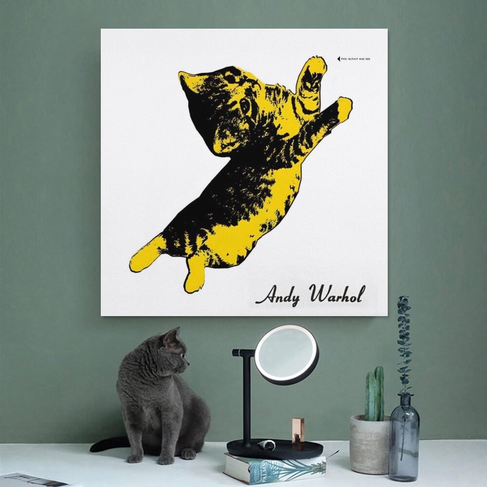 Amazon.co.jp: アンディ・ウォーホル 猫の絵画 ポスター プリント