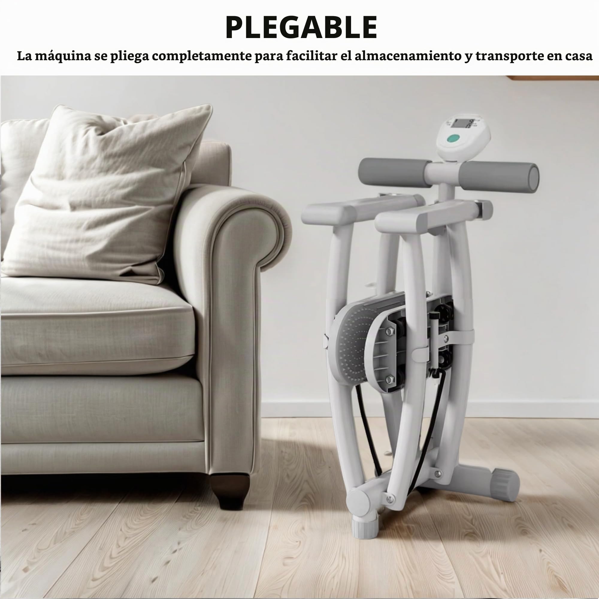 Entrenador de Piernas 2 en 1, Máquina de Entrenamiento de Esquí | Equipo de Ejercicio Plegable, Con Contador, Piernas, Glúteos, Muslos, Uso en Gimnasio o Hogar