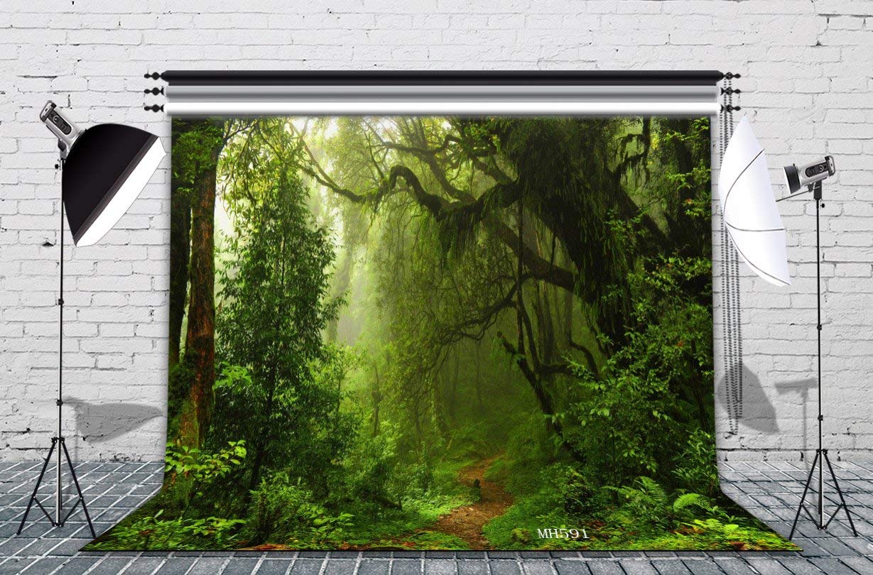 Buy LB 7X5ft African Tropical Jungle Forest Backdrop Vinyl Tropical