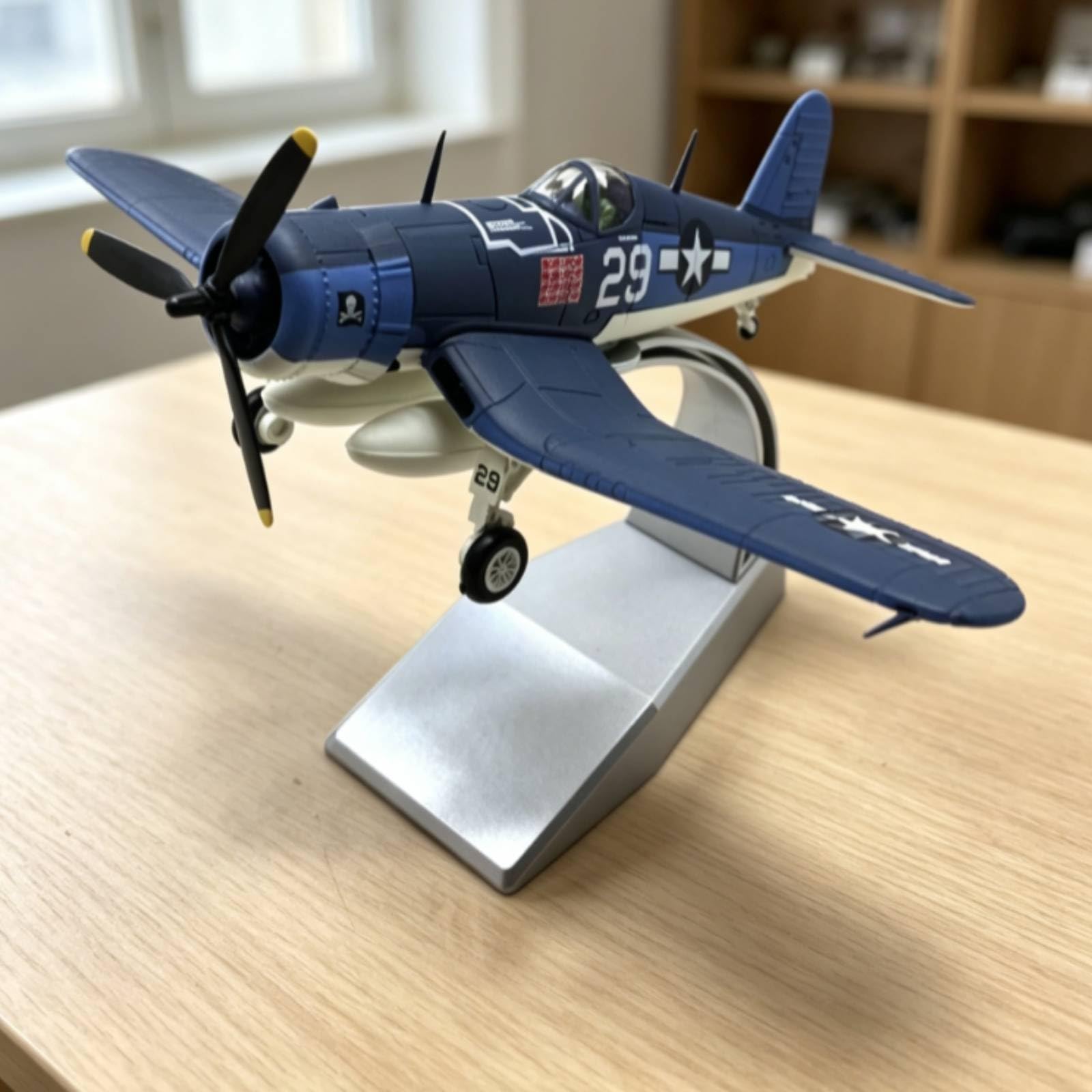 MagiDeal Aircraft Modello Aereo Modellino Aereo Aereo da Caccia Navale Miniatura in Lega con Linee Fedeli E Base Argentata Adatto per Collezione Ufficio Studio Salotto 1 72