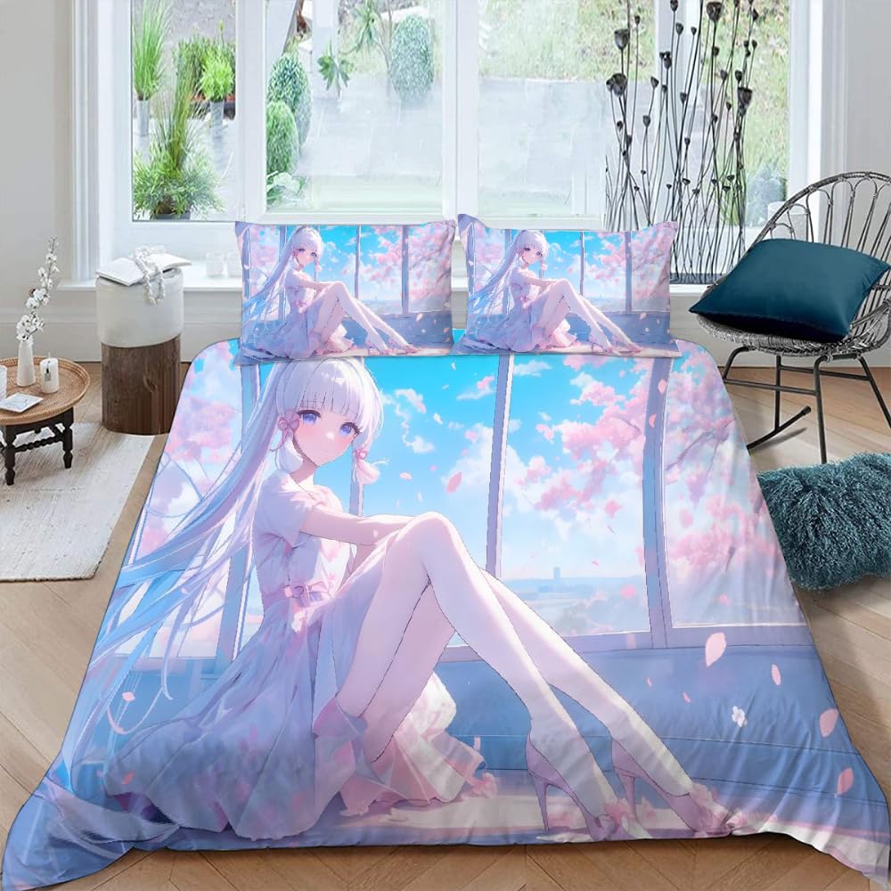 Housse de couette 200x200 manga fille, le cadeau ado idéal 2 places