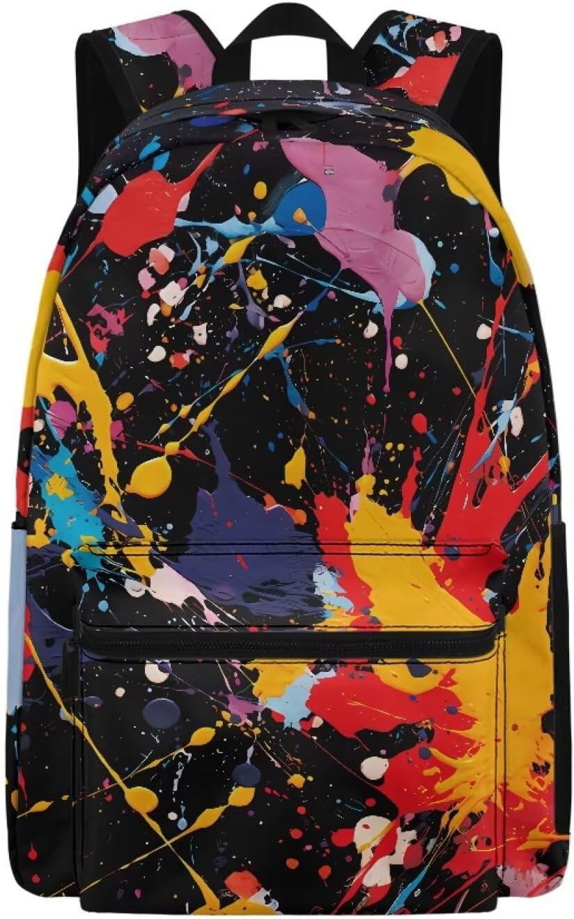 Camouflage Theme Kids 18-inch College Backpack Double-Layer School Bookbag for Girls Purple Camo School Bag Teen Spacious Schoolbag Camping Lightweight Sling Bag