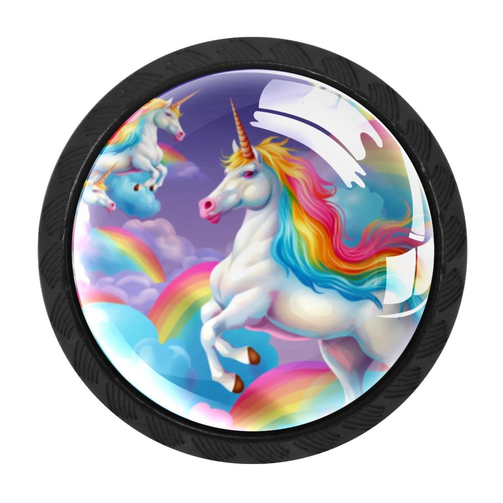 Chenzzzz Multicolored 10 4 Pack Rainbow Unicorn Kitchen Cabinet Knobs Drawer Knobs Door Dresser Handles For Personalized Gifts Great For Any Occasion