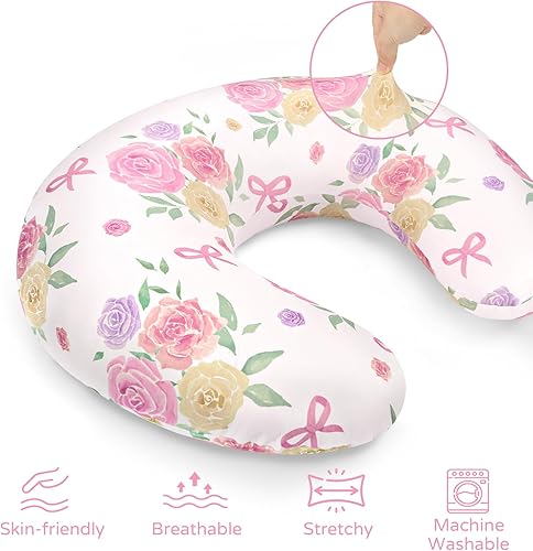 Miniatura 4 de Funda de almohada de lactancia, funda de almohada de lactancia materna para bebés, niñas y niños, funda de almohada elástica suave para lactancia,