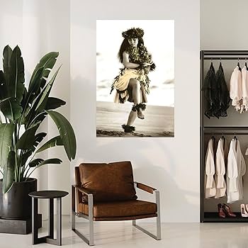 80s HULA DANCER 特大アート フレーム 油彩画 ヴィンテージ 80s HULA DANCER 特大アート フレーム 油彩画 ヴィンテージ s