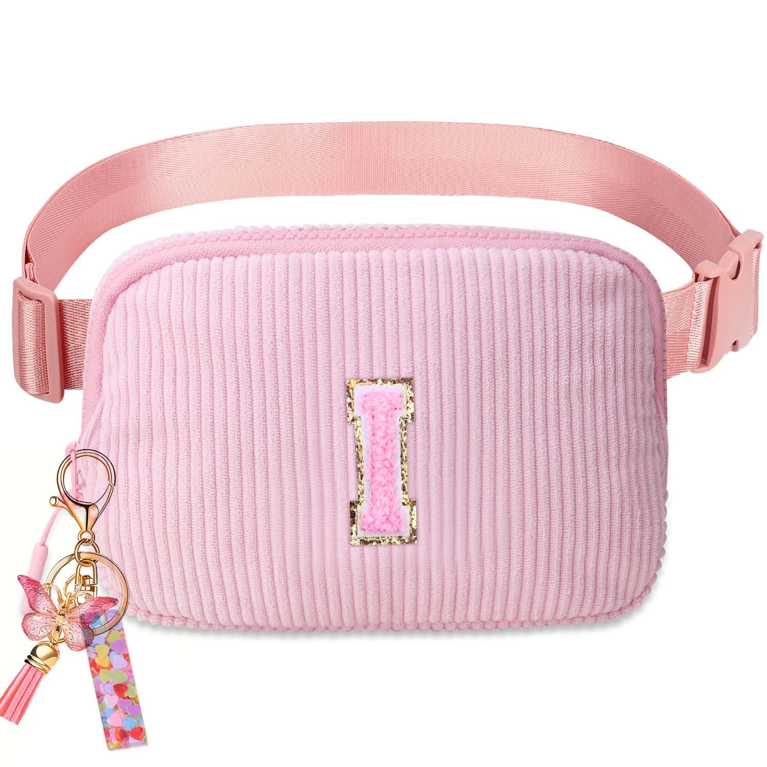 Belt Bag for Girls Gifts - Birthday Gifts for Teenager, Personalized Gifts for Mom Freind Sister Teacher, Graduation GiftsInitial Crossbody Bag Belt Bag for Women I