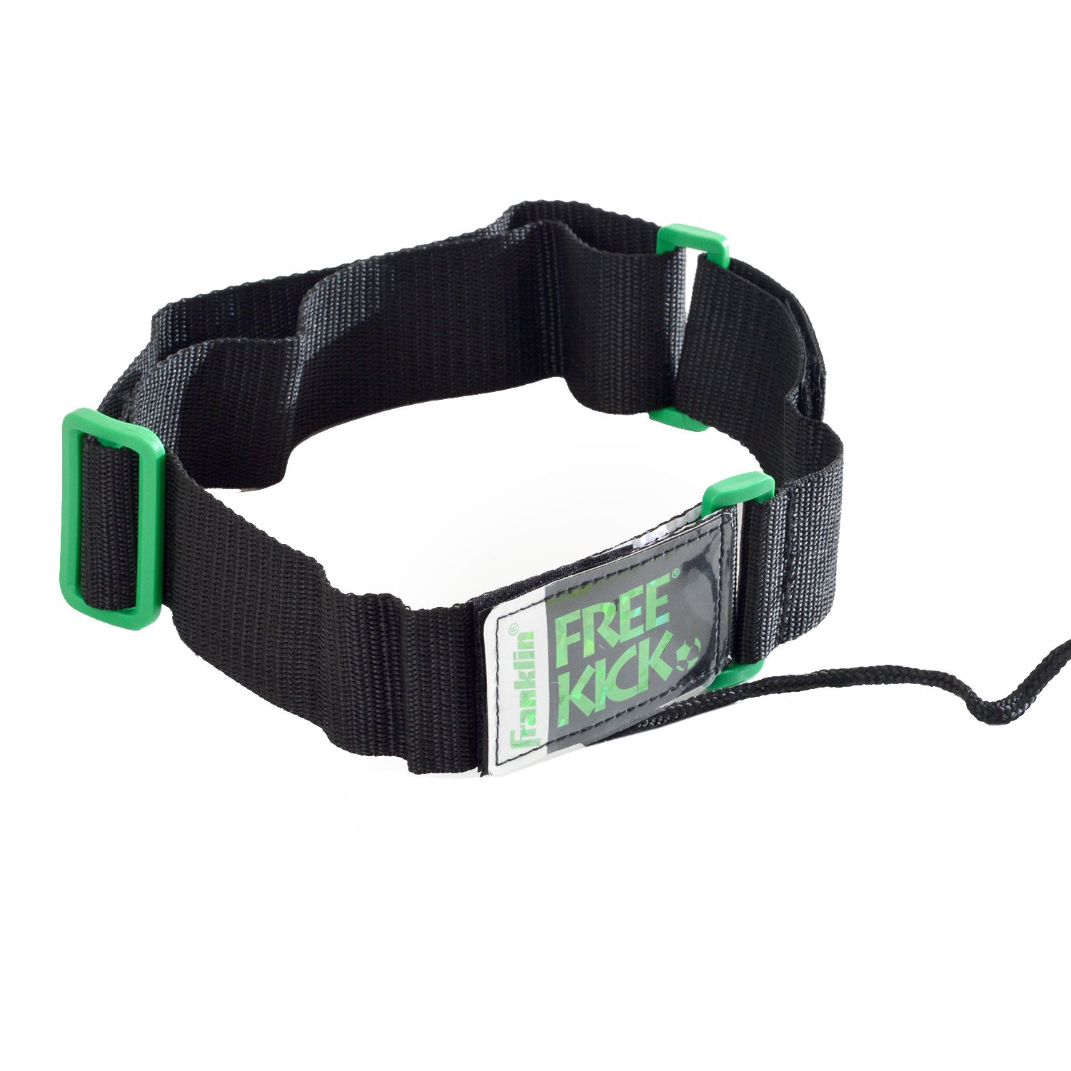 Franklin Kicktrainer - Kickertainingshilfe I Fußball-Gadget I einstellbarer Hüftgürtel I Trainingsnetz für alle Ballgrößen I Fußballtrainings-Zubehör I Schwarz/Neon Gelb - Kordellänge 1,52m