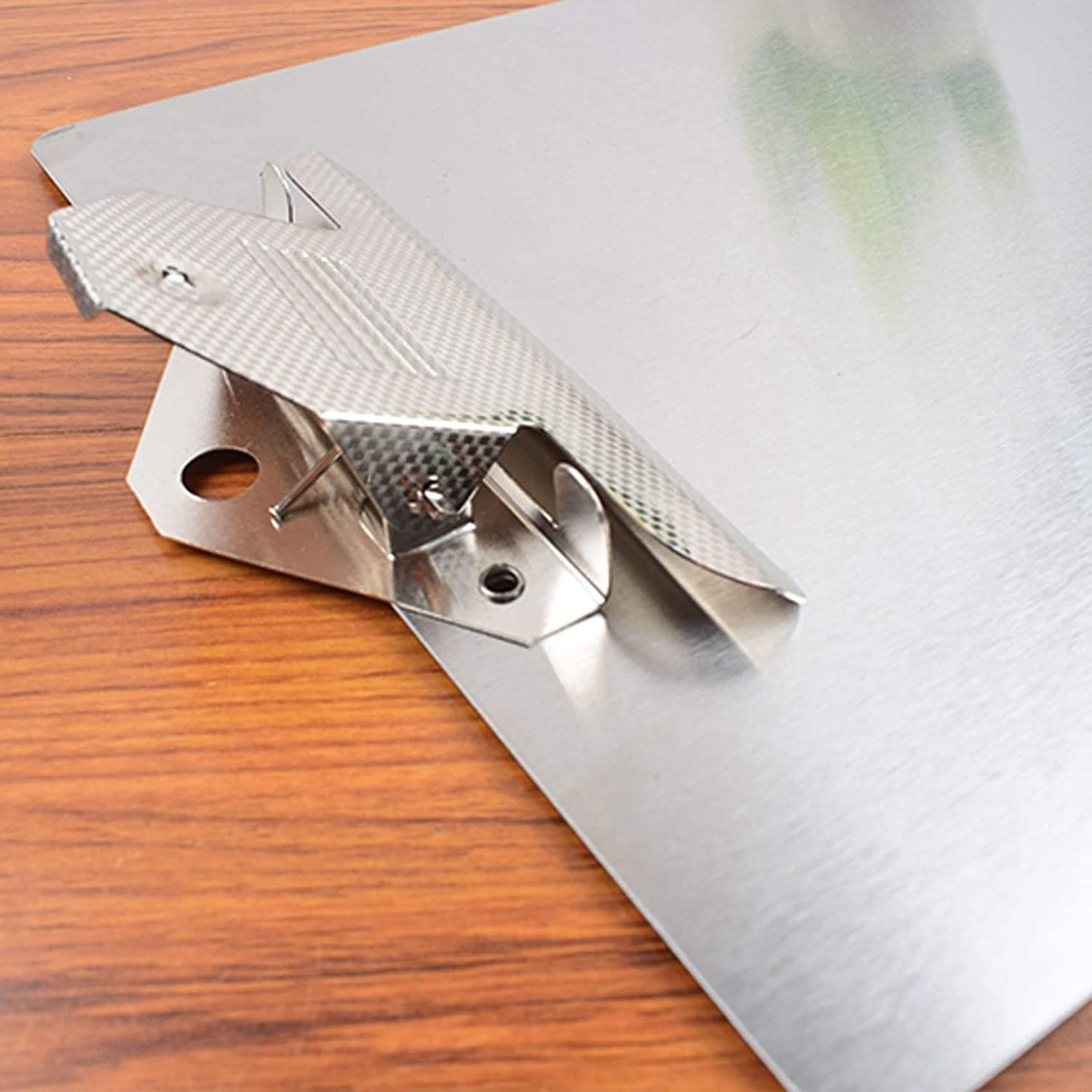 5X Carpeta de Archivos Portapapeles de Metal A4 Tablero de Clip de Acero Inoxidable Organizador Tablero de Carpeta Tablilla de Menú para La EnseñAnza de La Escuela La Oficina