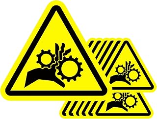 2 Inch Triangular Pinch Point Safety Stickers Pinch Point Industrial Safety Warning Labels,60 Pcs Per Pack
