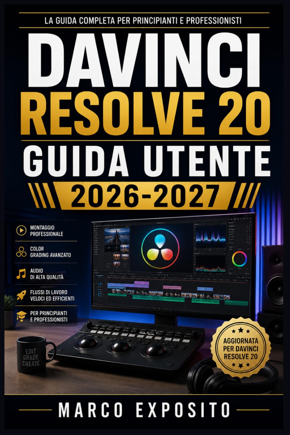 DaVinci Resolve 20 Guida Utente 2026-2027: Montaggio, Color Grading ed Effetti Visivi per Creator, Editor e Professionisti del Video