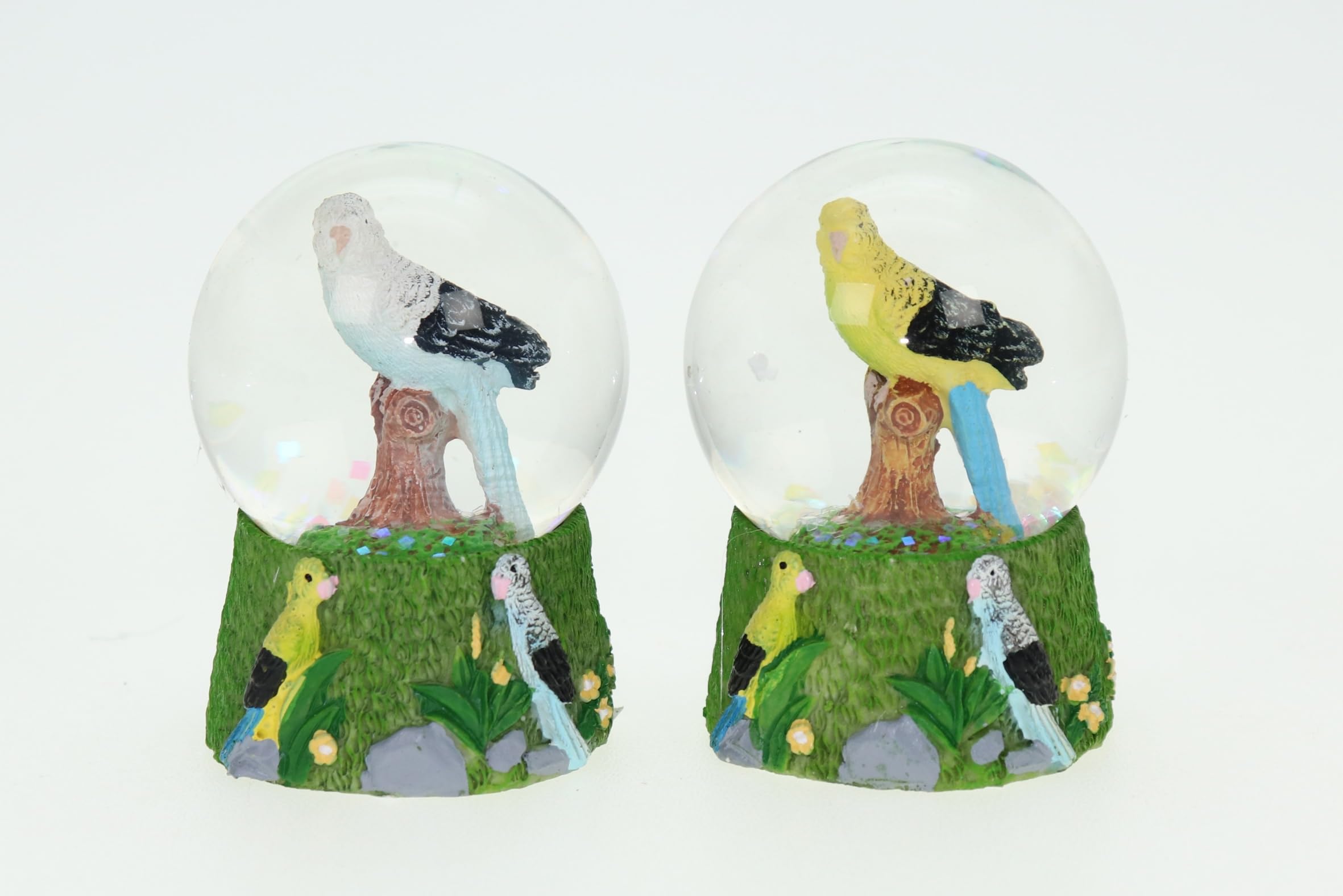Cornelißen Glitter Ball Budgie Double Animal Snow Miniature Shaker Glass Ball
