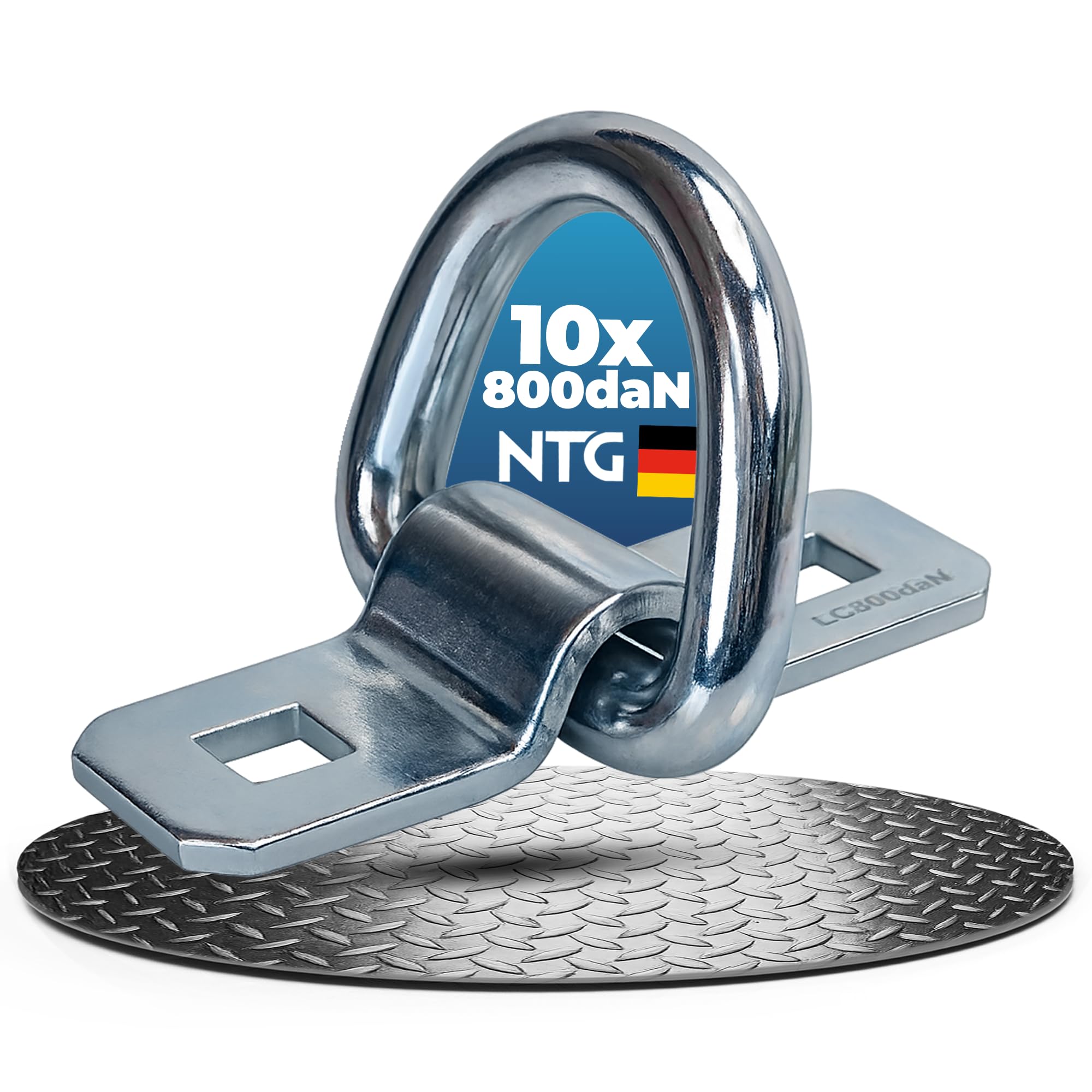 Zurrbügel Zurrösen Anhänger 4-10 Stück 800kg Zurrmulde Zurrhaken Ladungssicherung Zurrlasche (10 Stück)