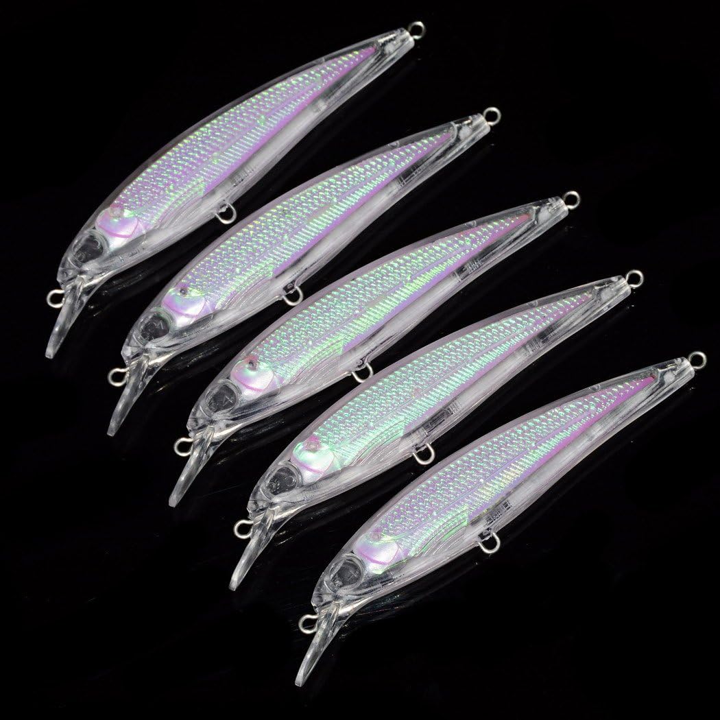Aorace 20pcs/Lot 11cm/11.73g Unpainted Jerkbaits Blank Lure Bodies Fishing Floating Laser Minnow with Holographic insert Hard Lure Body - Image 3