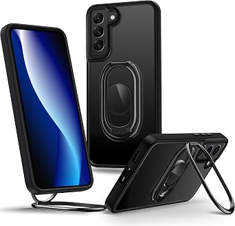 Shields Up for Samsung Galaxy S22 Case with Stand, 2-Way Stand, Black