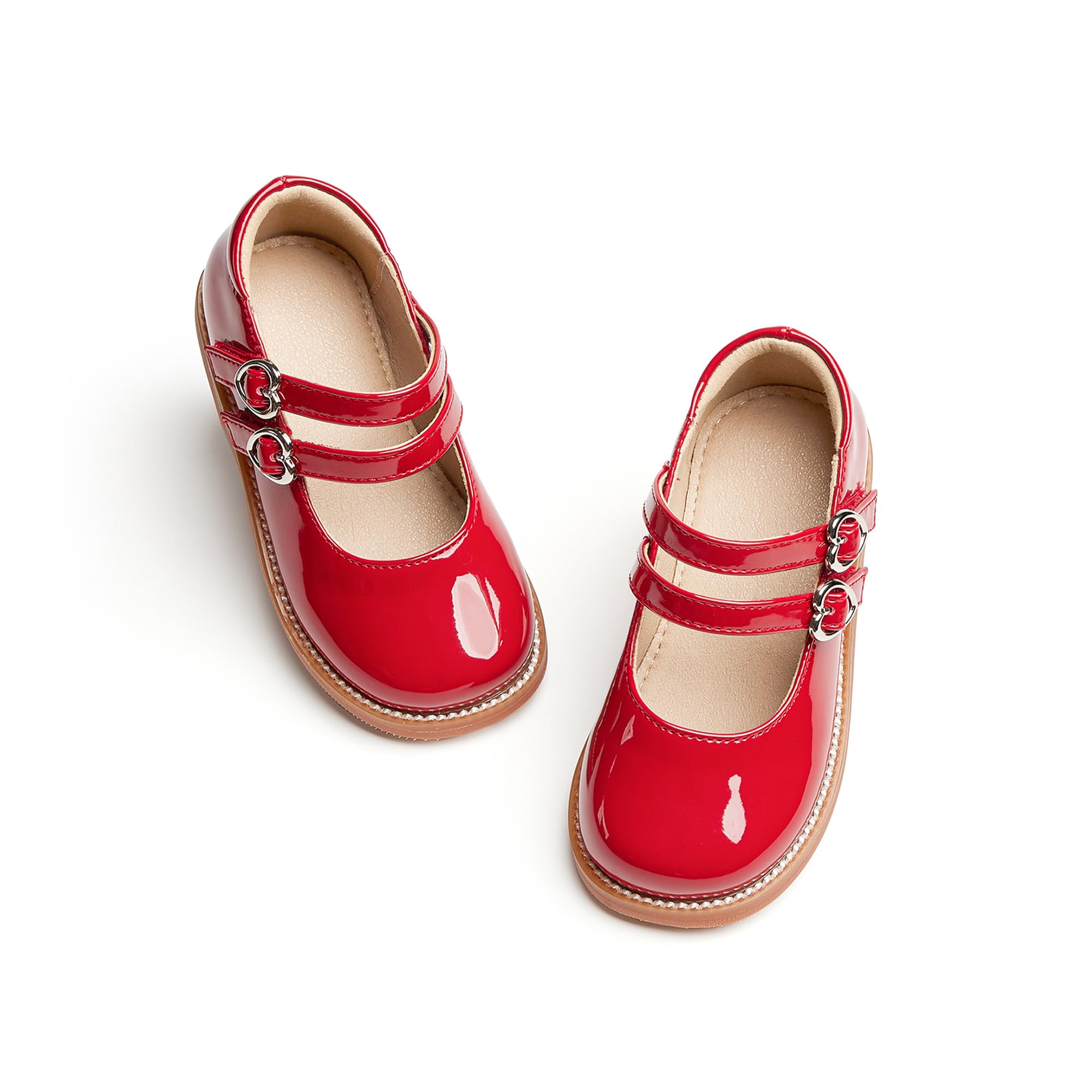 Flaryzone Toddler Girls Mary Jane School Uniform Oxfords Dress Shoes Flats