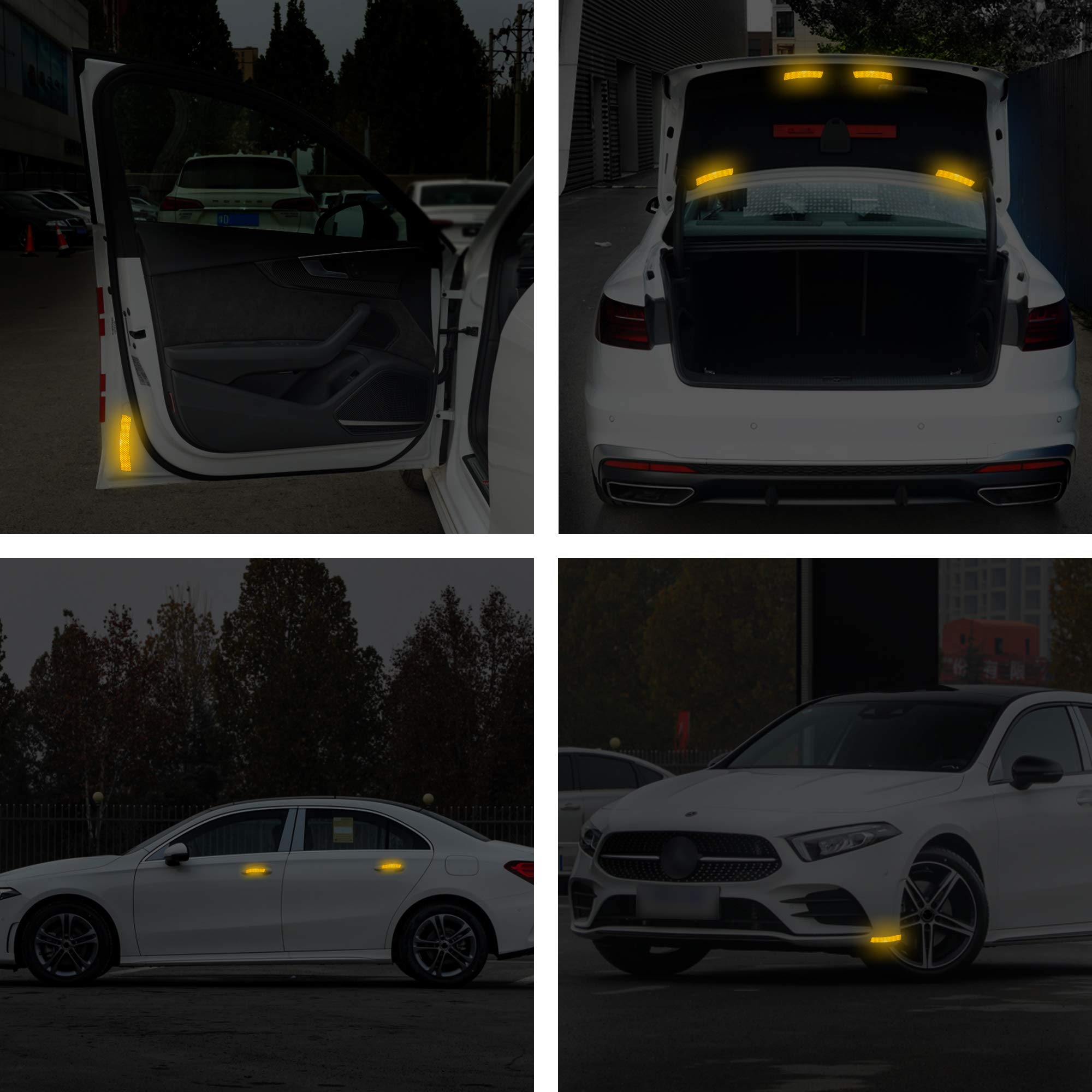 Strisce Riflettenti 3D Paraurti Auto - Adesivi Universali Rosso, Fibra Di Carbonio - Foto 3