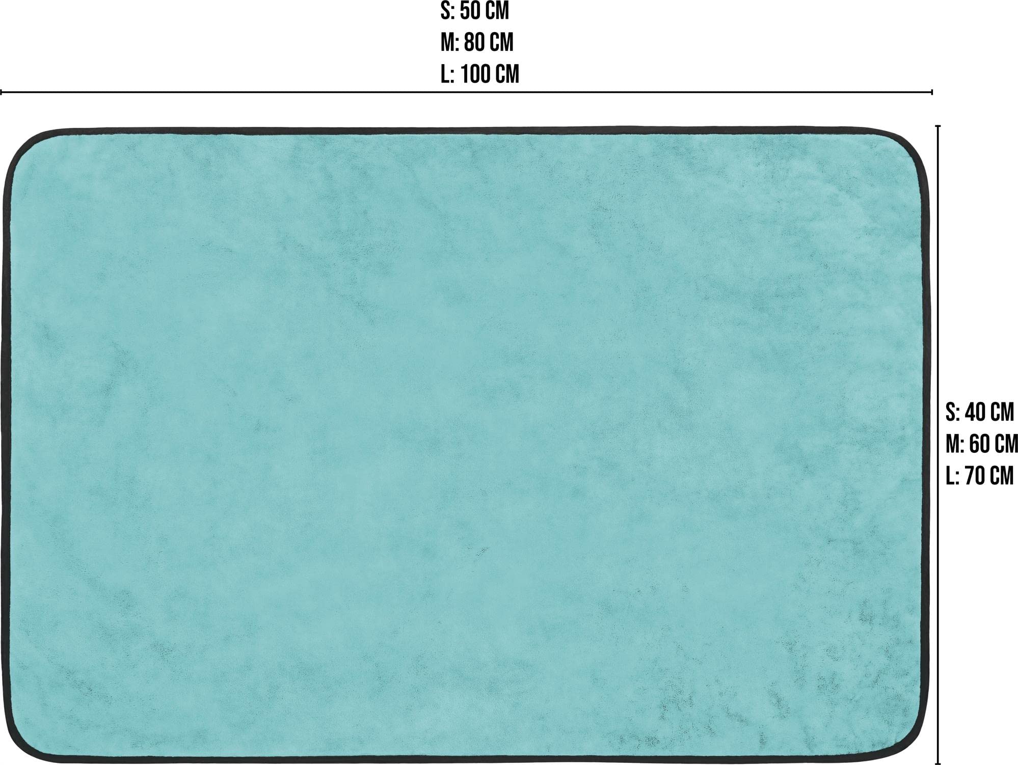 normani Hundekorb Hundebett + Decke - Haustierbett - Waschbarer Bezug bis 95 ° - für Katzen und Hundegeeignet - aus schadstoffreiem Material Farbe Blau Größe 70 cm x 100 cm
