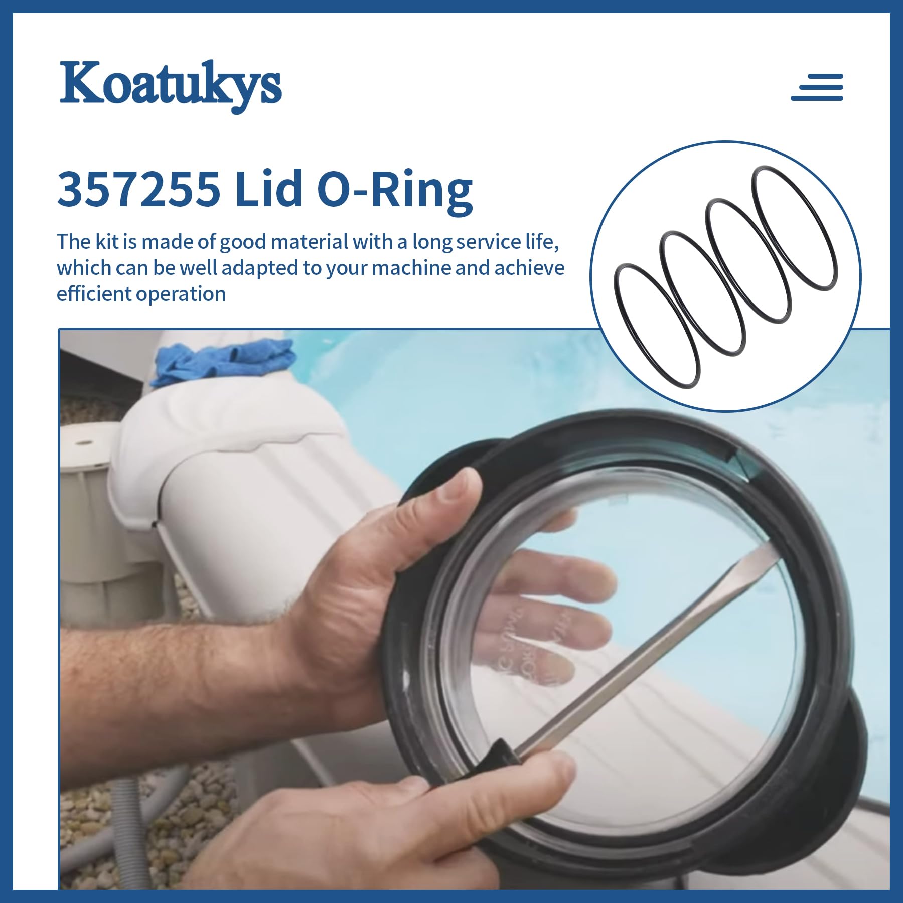 Amazon.com: Koatukys 357255 357255Z Lid O-Ring Replacement (4