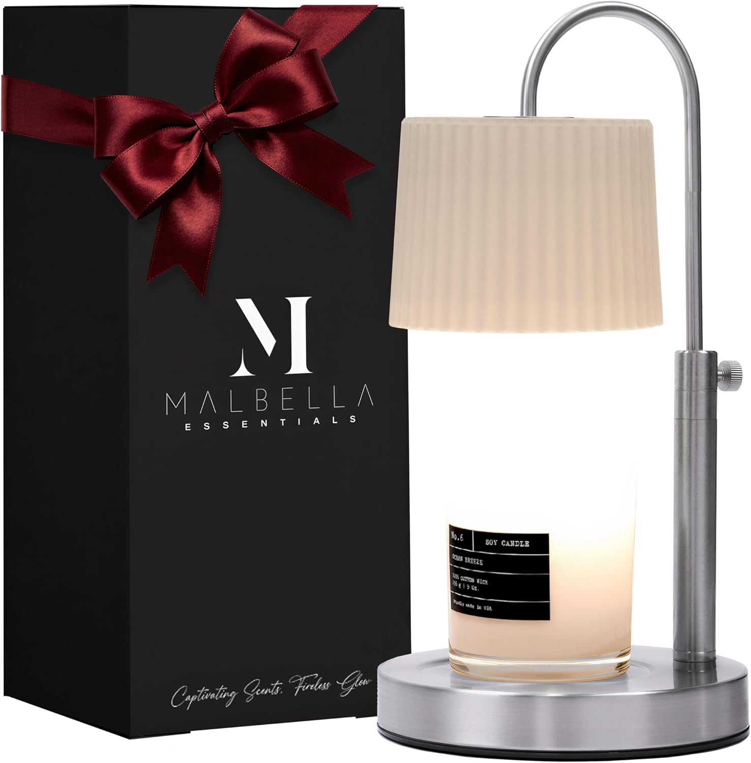 Dimmable Glass Candle Warmer Lamp with Timer