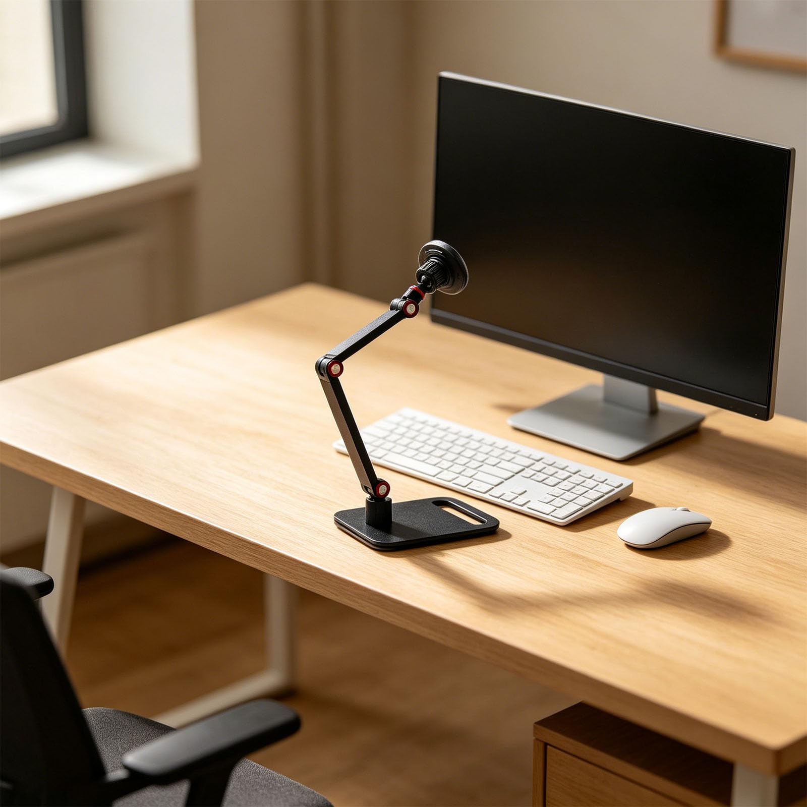 Supporto per telefono con clip, tre bracci | Supporto da braccio regolabile per la visione della scrivania, lo studio e il lavoro