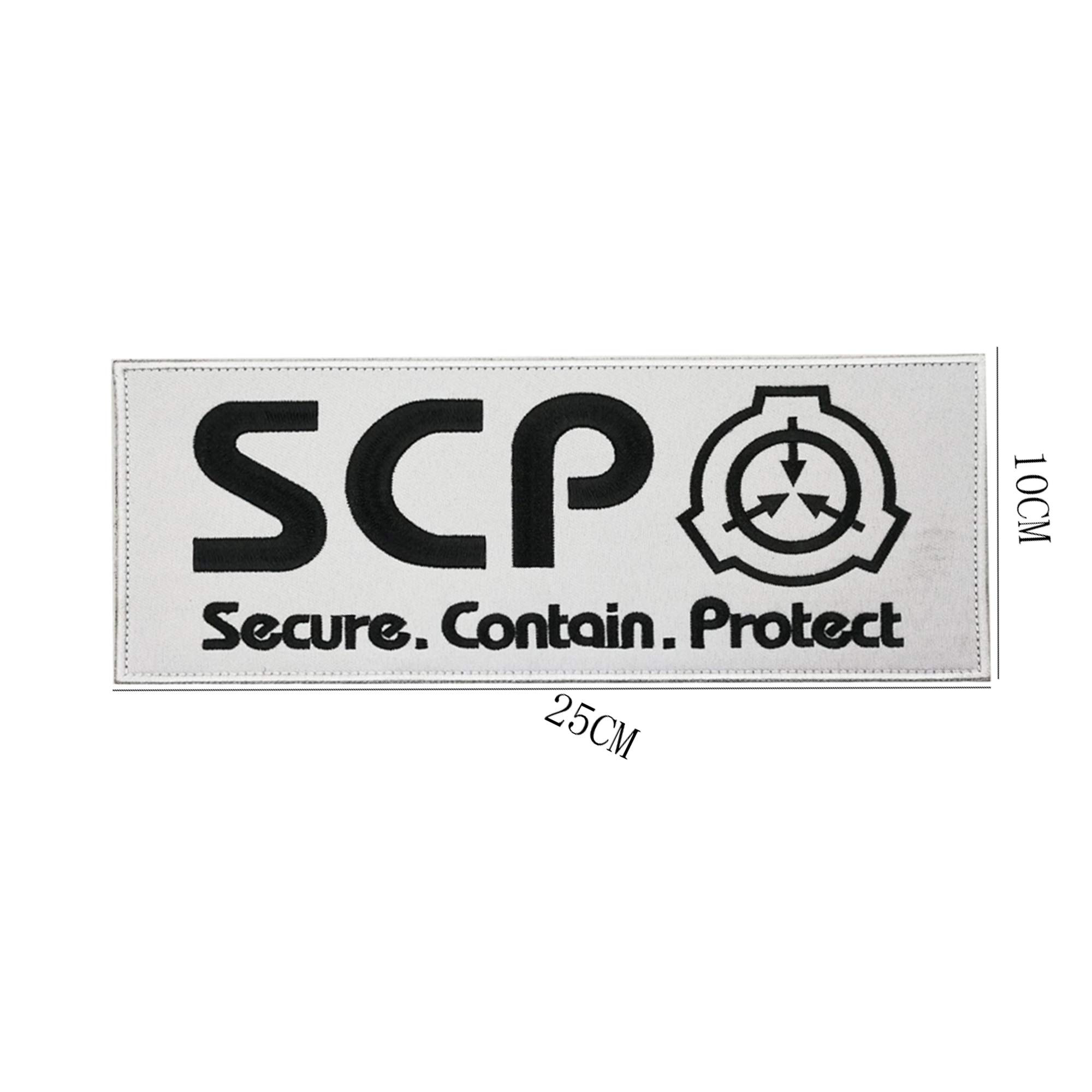 SCP Containment Procedures Foundation Secure Contain Protect Tactical Hook Patch Badges Emblem Applique Hook Patches für Kleidung Rucksack Zubehör (mehrfarbig)