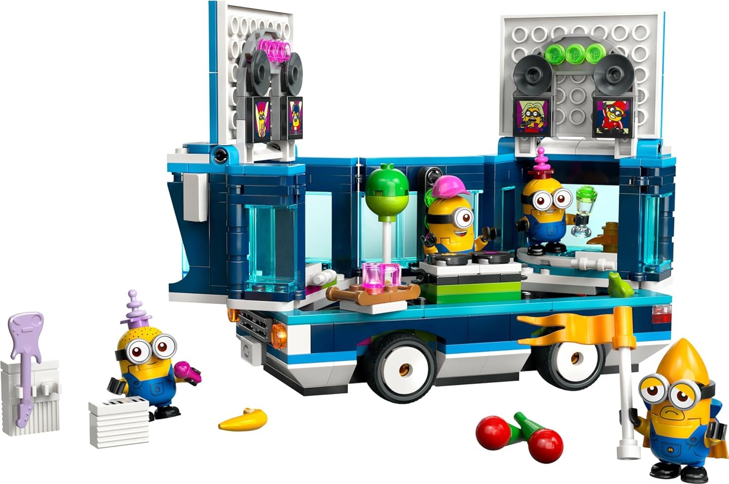 LEGO Despicable Me Minions’ Music Party Bus, Creative Building Toy for 7 Plus Year Old Kids, Boys & Girls, Includes Gus, Mel, Dave and Phil Figures, Creative Birthday Gift Idea 75581