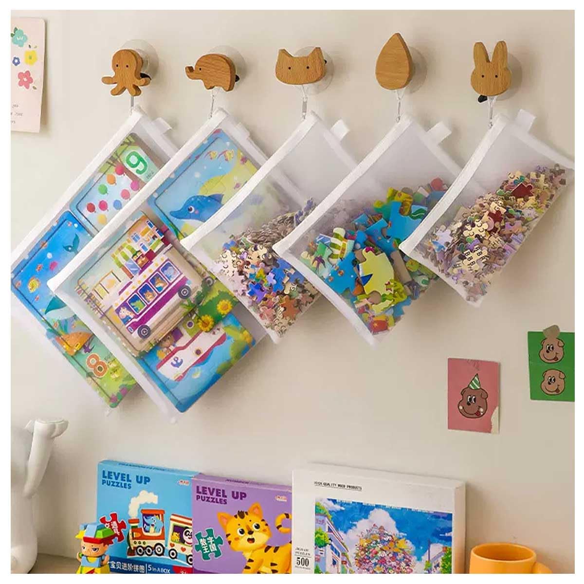Amazon.co.jp: パズル収納袋 6個セット 収納ケース 玩具収納 収納