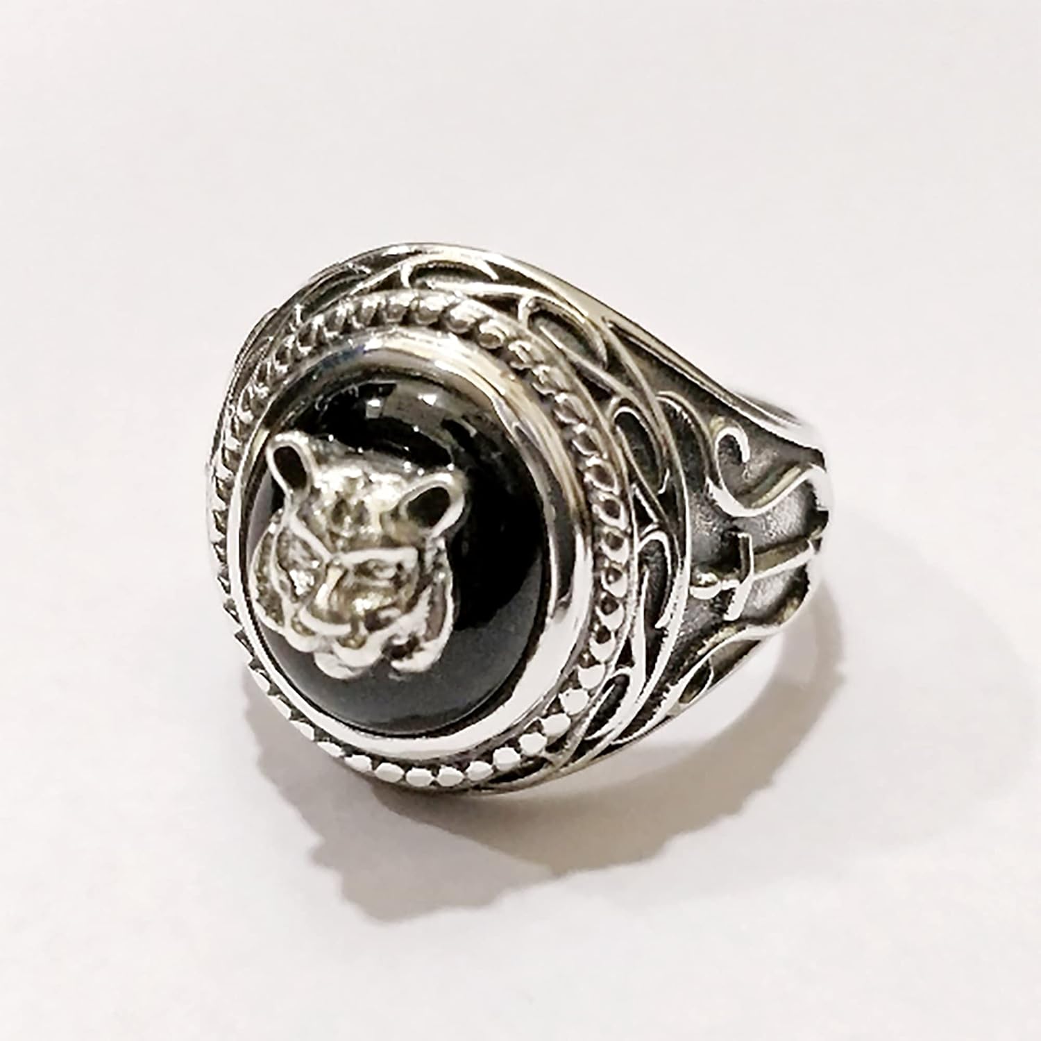 Captain Hector Barbossa Ring, Solid 925 Sterling Silver Ring, NATURAL Black ONYX Gemstone, The Pirates of the Caribbean Ring, Gift for Him, Kohi Ring, UNISEX Ring