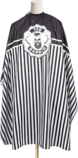 GreenLife® Hairdressing Gown Professional Cutting Cape Salon Cape Hairdressing Cape Haircutting Apron Haircutting Capes Hair Cutting Dyeing Styling Cloth for Barber Use (1 Pcs Stripes and Skull)