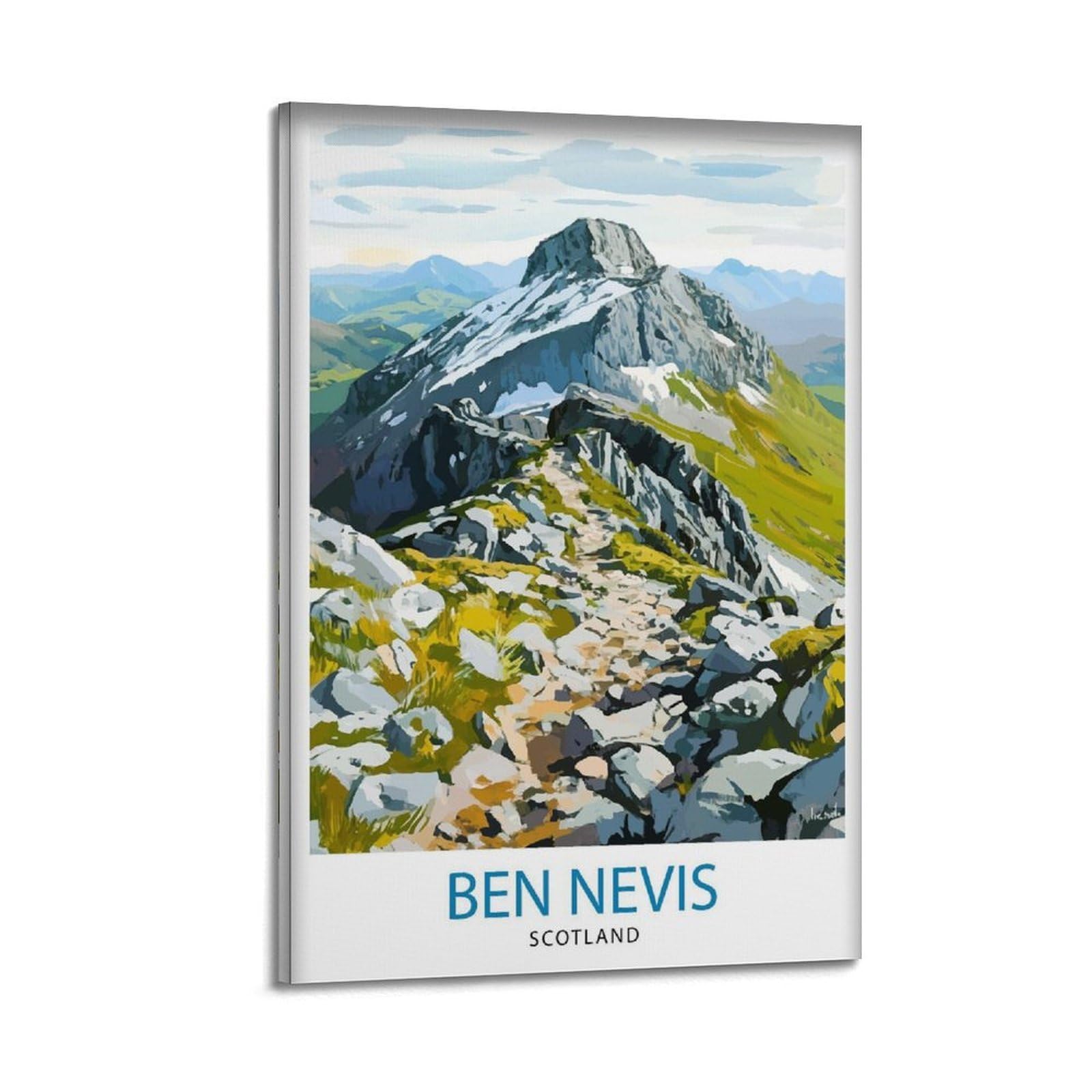 xiaoxiaoshen Ben Nevis Scotland Travel Landscape Scottish Highlands Canvas Poster Wall Art Prints Room Aesthetic Murals Bedroom And Living Decorations 24x36inch(60x90cm)