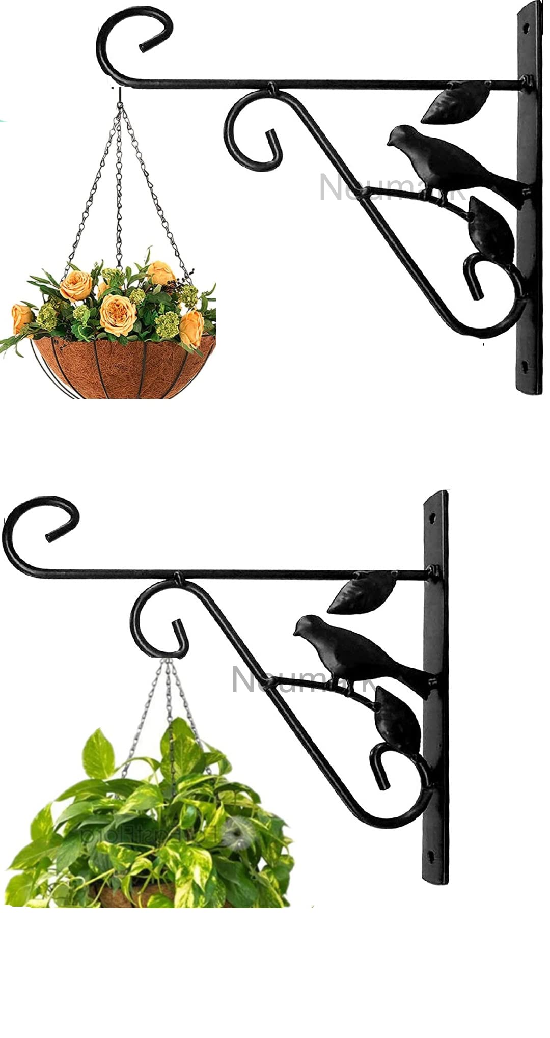 Craftr décor Wall Hanging Bracket for Hanging Plants for Balcony Home Kitchen Office Pack of 2 (B09FLSM7WL) Amazon Price History, Amazon Price Tracker