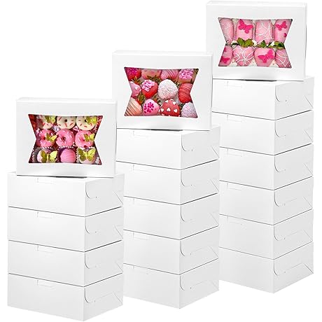 Strawberry Boxes with Window for Chocolate Covered Strawberries
