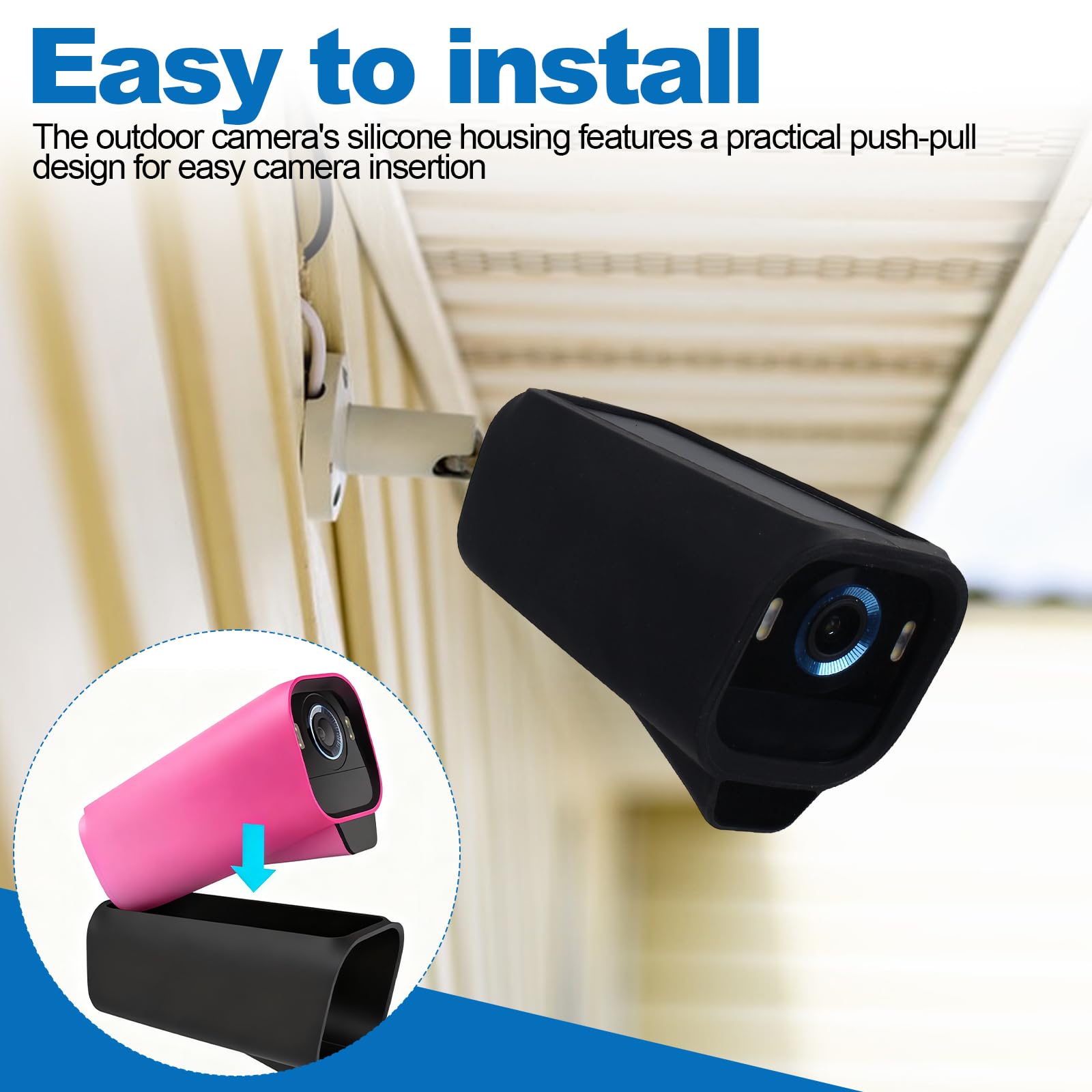 Etui ochronne do Eufy Security eufyCam S3 Pro, 2 sztuki, odporne na warunki atmosferyczne etui ochronne do kamery bezpieczeństwa Eufycam S3 Pro (czarne)