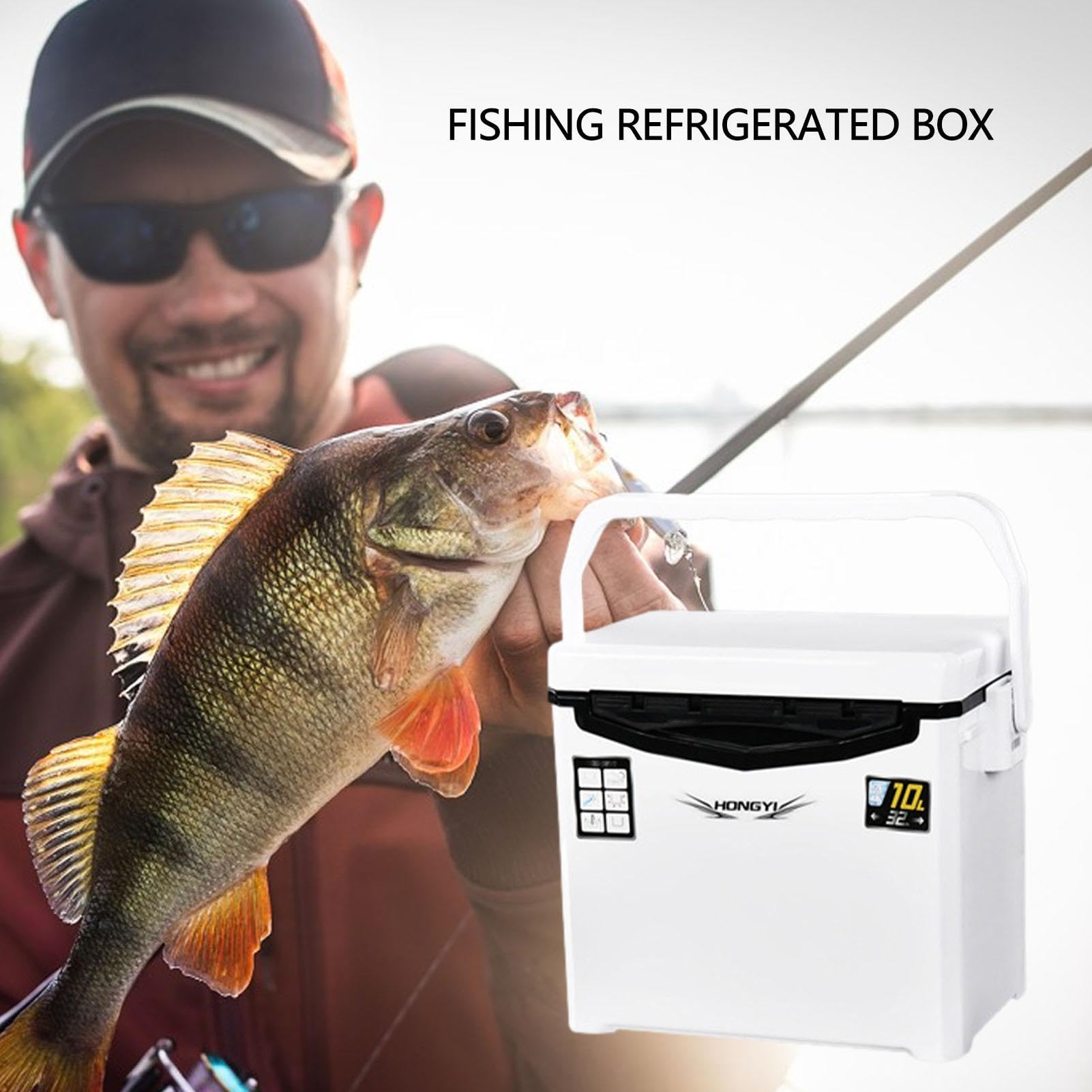 Scatola refrigerante da pesca, contenitore per esche da pesca | refrigeratore da pesca sul ghiaccio, stazione di pesca portatile con esca con capacità di contenere 8 bottiglie, scatola isol