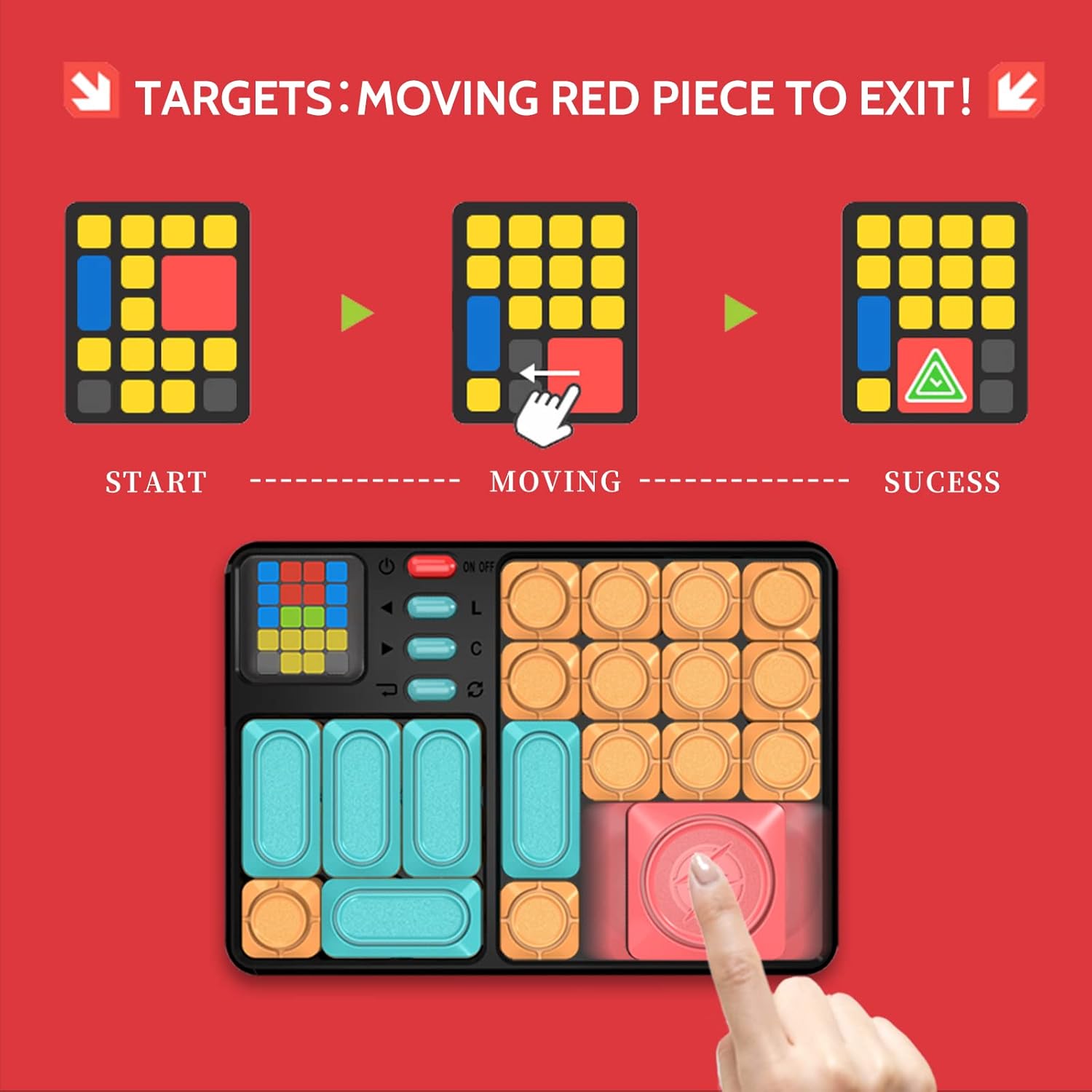 SUMSYNC Super Slide Puzzle Brain Game, Sliding Block Brain
