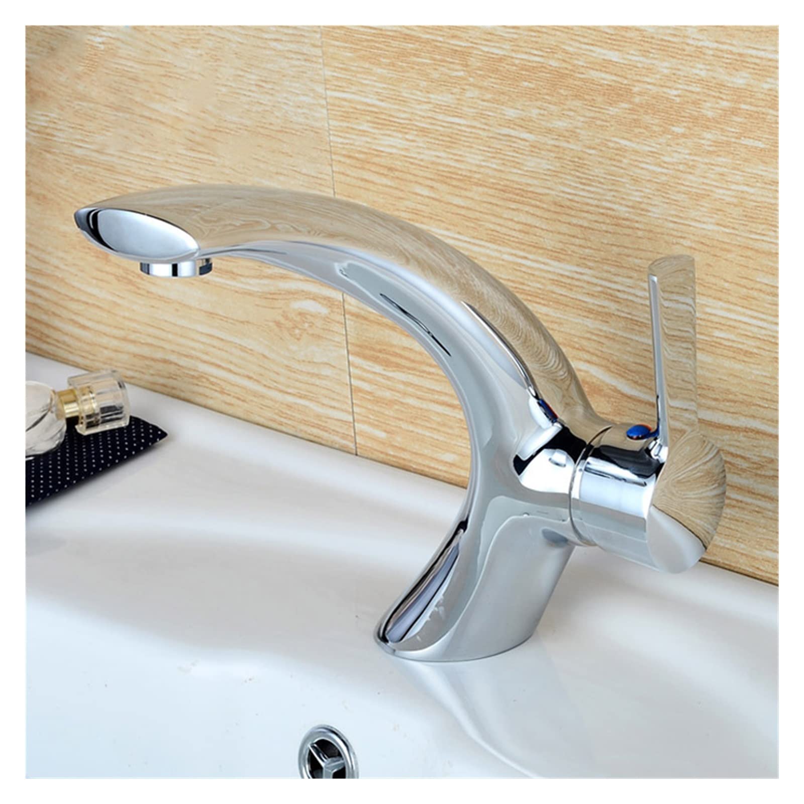 Mitigeur de lavabo chrome pour stopper les éclaboussures et régler l'eau facilement
