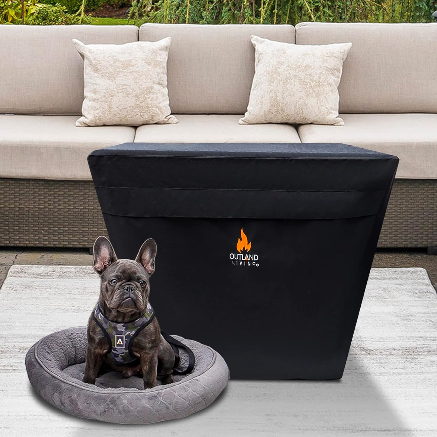 Outland Living Yaletown Soft Cover – Fits Outland Living 420 Outdoor Propane Fire Pit Table – Weather-Resistant, Fade-Resistant, Heavy Duty Polyester