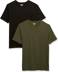 Amazon Essentials T-shirt V-Neck à manches courtes pour hommes