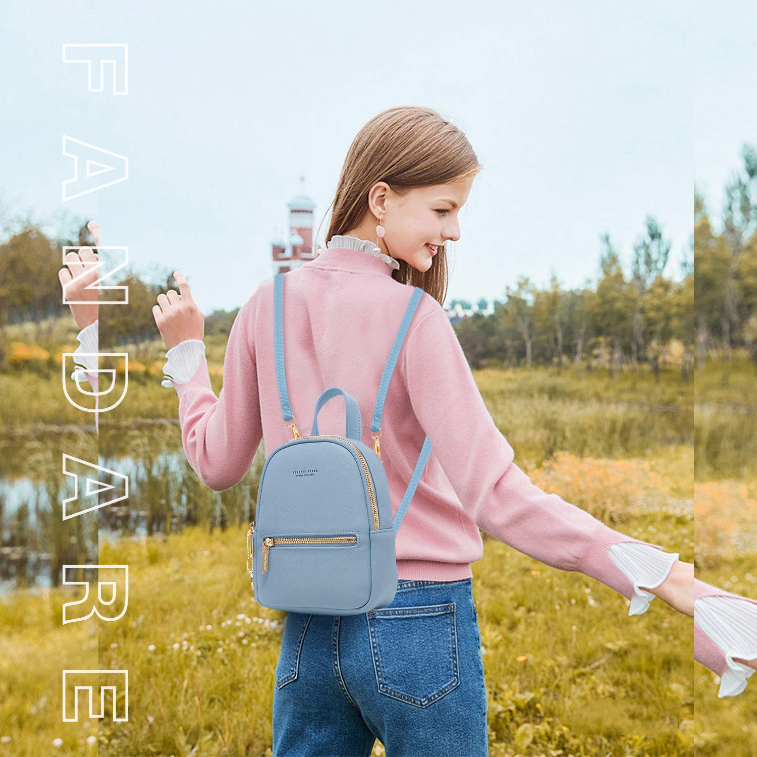 FANDARE Mochila Mujer Bolso Bandolera Mochila Casual Bolsas Escolares Niña Bolsa para Escuela Bolsa de Viaje Adolescente Casual Daypacks