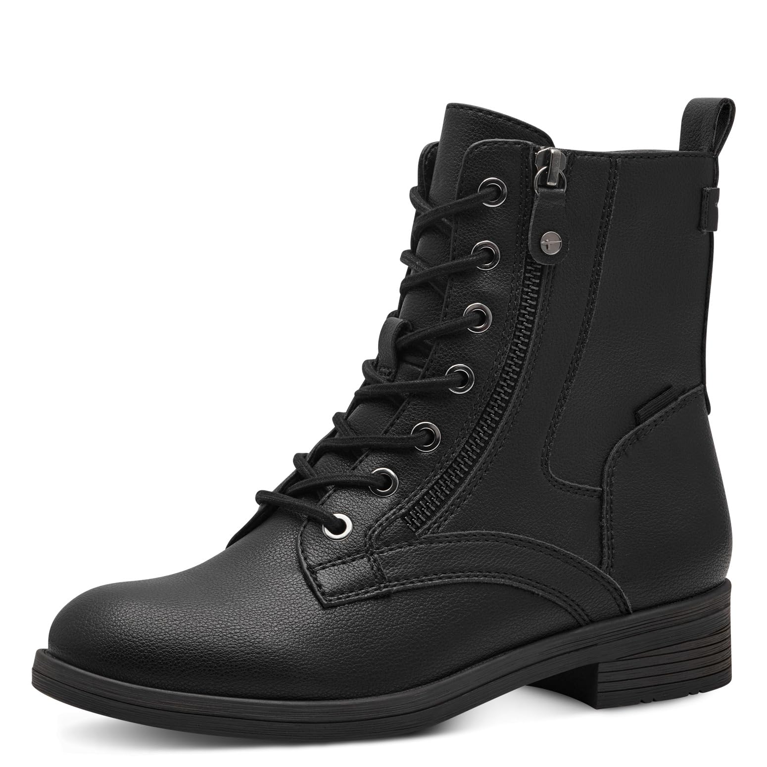 Tamaris Women Combat Boots, Ladies Ankle Boots,TOUCHit-Footbed,Boots,Half Boots,Booties,lace-up Boots,Black,36 EU