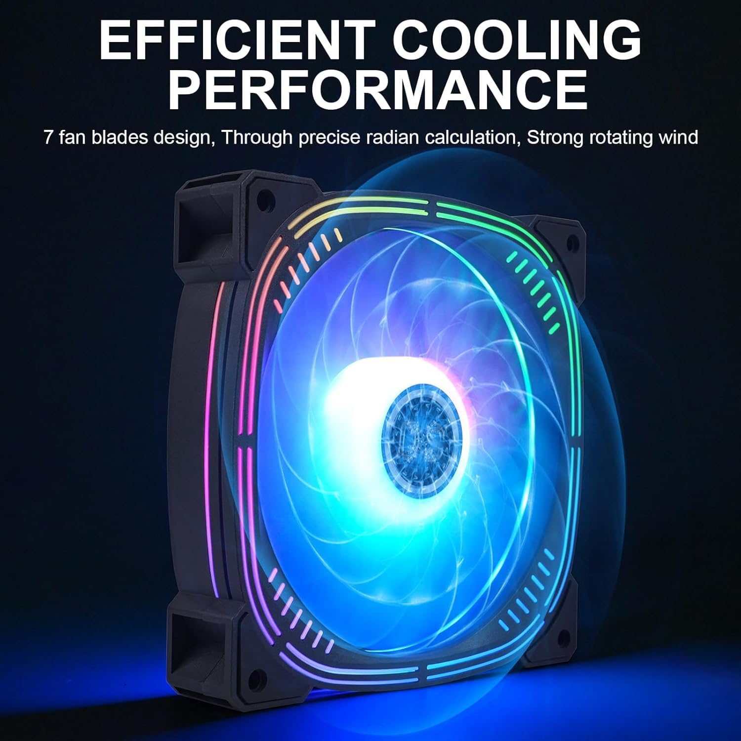 DS Rainbow LED RGB Lüfter mit Controller für PC-Gehäuse, CPU Kühler