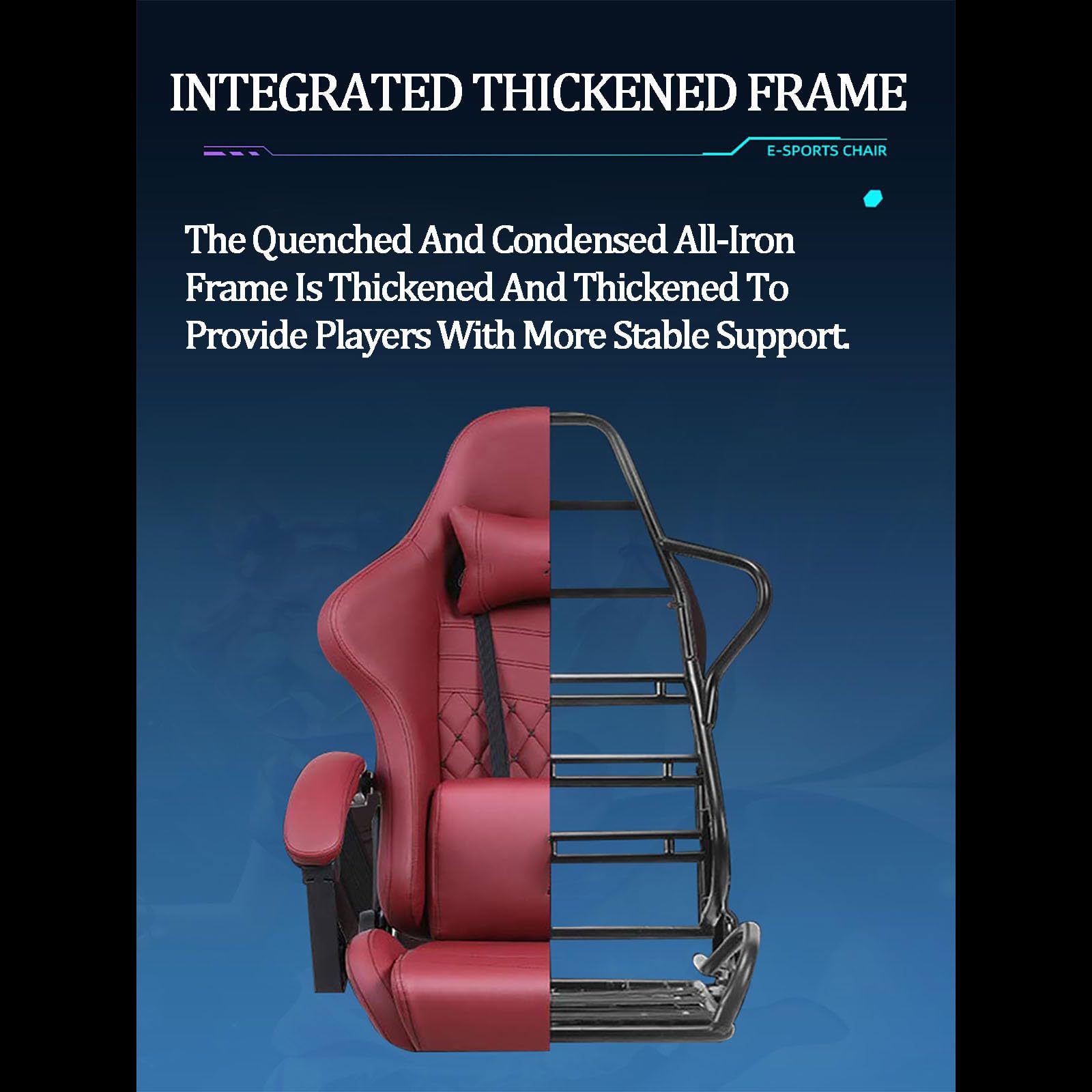Silla Gaming para Personas Altas Y Corpulentas, Silla Gaming Ergonómica para PC con Reposapiés, Silla Reclinable De Estilo Deportivo para Adultos, Silla Gaming De Alta Resistencia